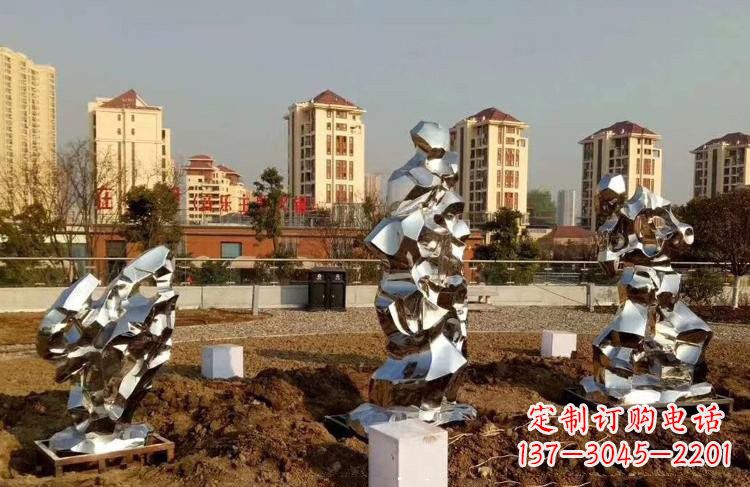 廊坊定制公园小区不锈钢太湖石雕塑