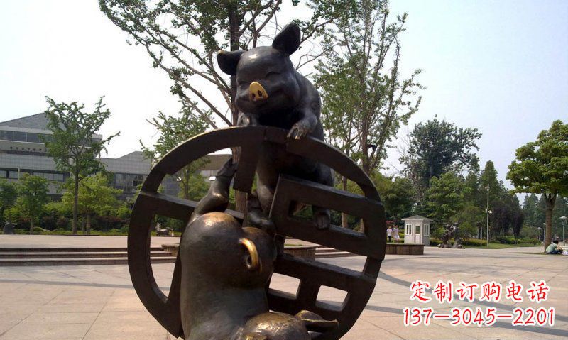 廊坊优雅而富有表现力的动物铜雕
