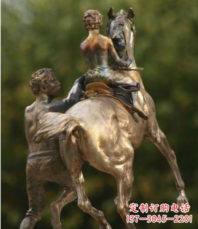 廊坊浪漫无限,精致骑马铜雕