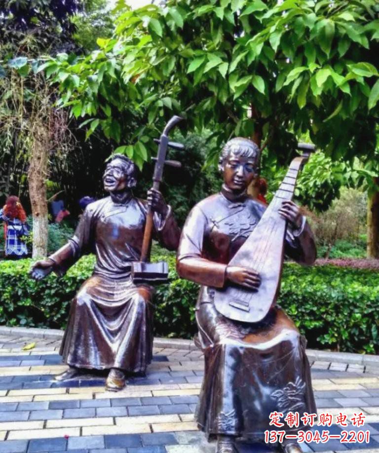 廊坊以音乐为灵感原点的二胡铜雕