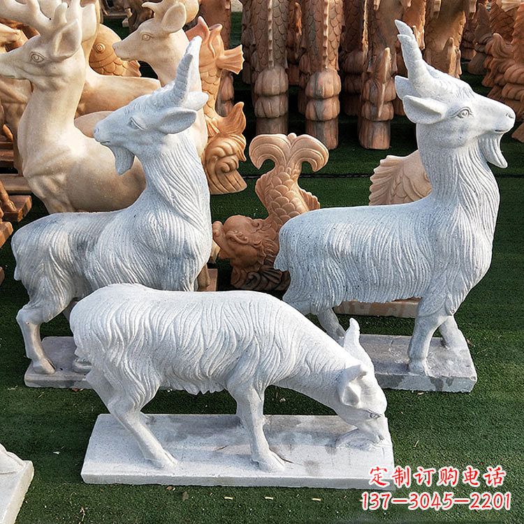 廊坊精美白玉石动物雕塑