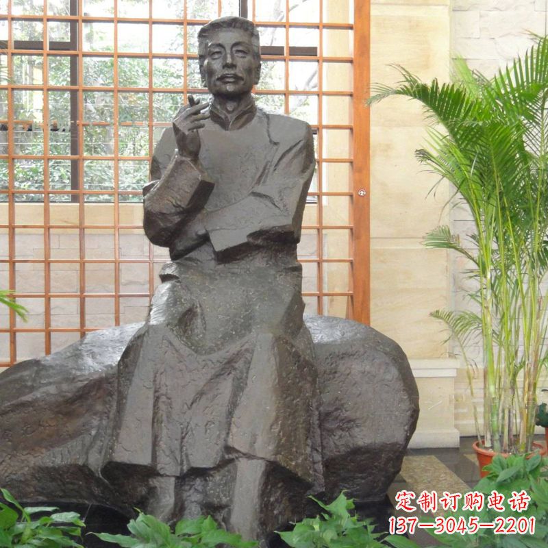 廊坊中领雕塑|传承历史文化的鲁迅铜雕像
