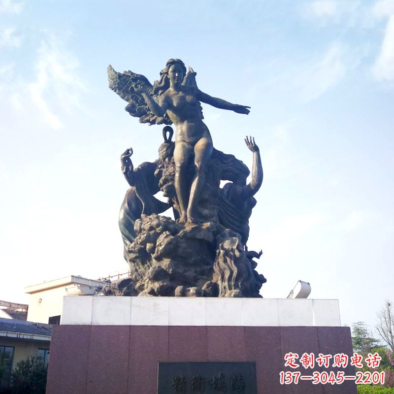 廊坊雕刻传说——精卫填海景观雕塑