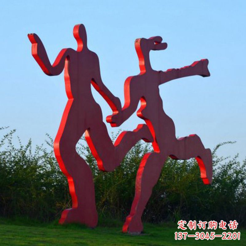 廊坊情侣心剪影雕塑
