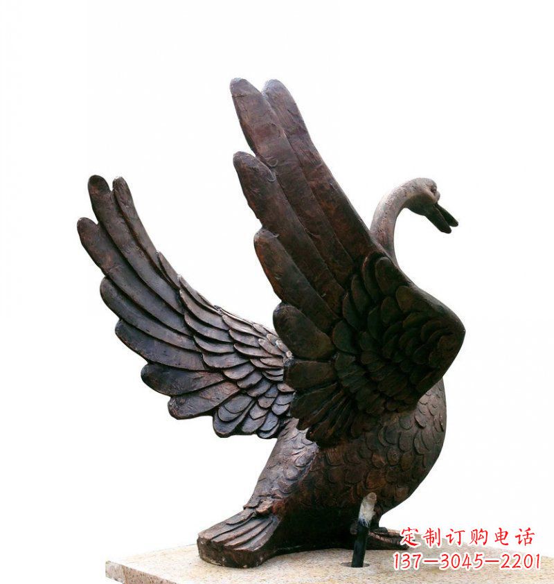 廊坊欣赏翱翔的天鹅铜雕