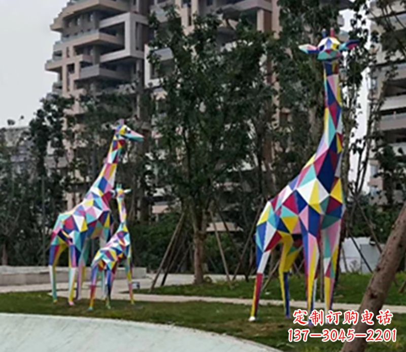 廊坊精美高雅的长颈鹿雕塑