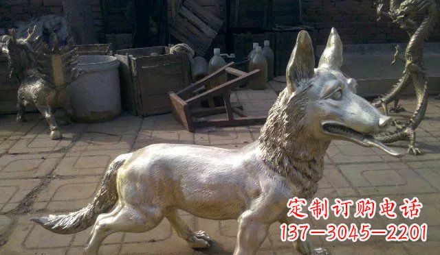 廊坊铸铜小狗动物雕塑