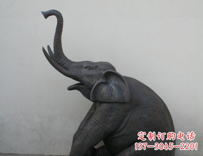 廊坊铜雕大象喷水动物塑像