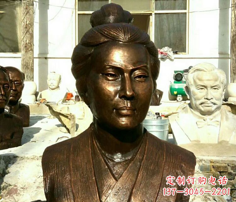 廊坊传承经典,精美雕塑李清照胸像铜雕