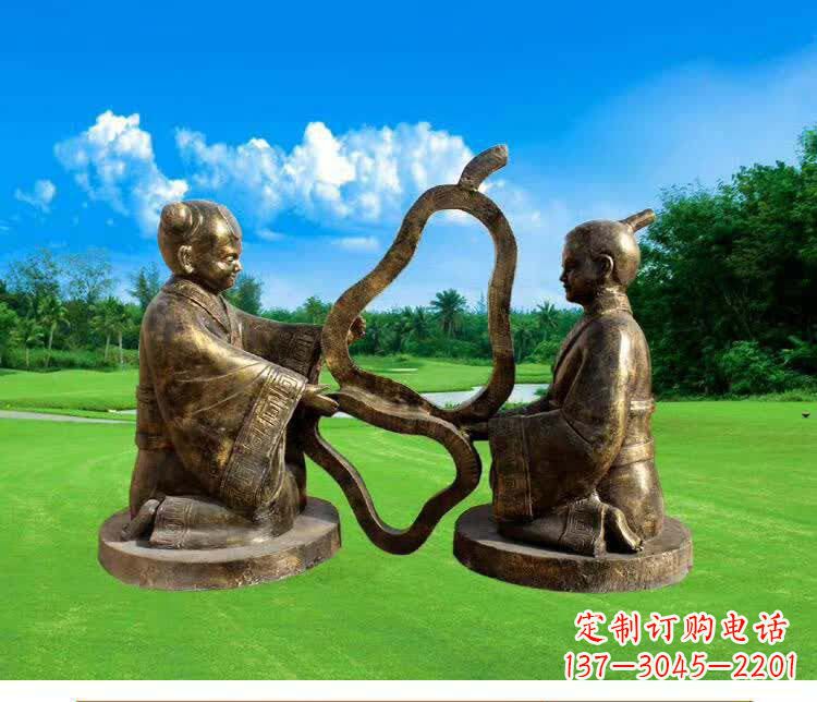 廊坊古代孔融让梨人物铜雕