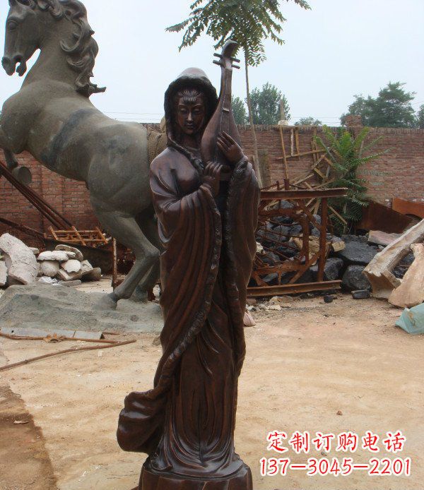 廊坊中领雕塑丝滑美女铜雕