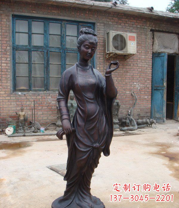 廊坊古代美女公园人物铜雕