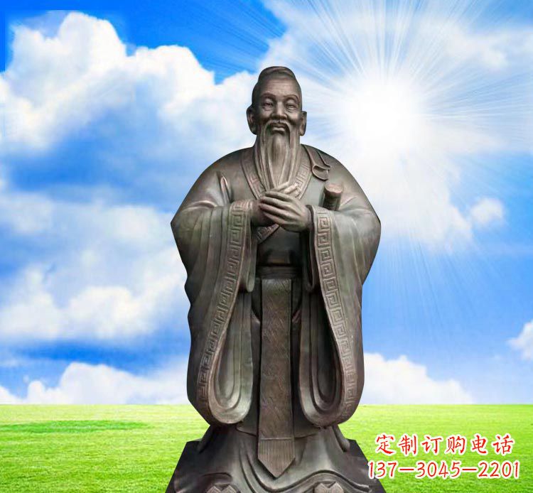 廊坊孔子铜雕,传承传统文化的艺术鉴赏