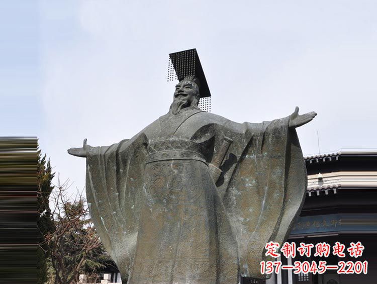廊坊秦始皇铜雕,象征历史的永恒美丽