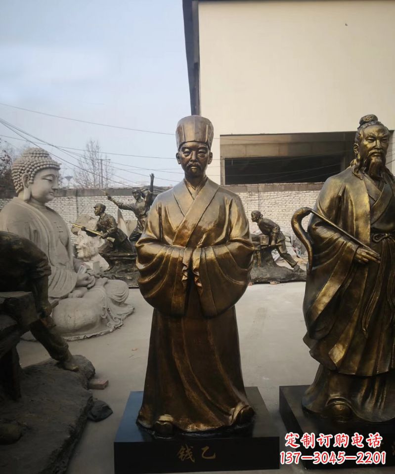 廊坊古代名人精美铜雕