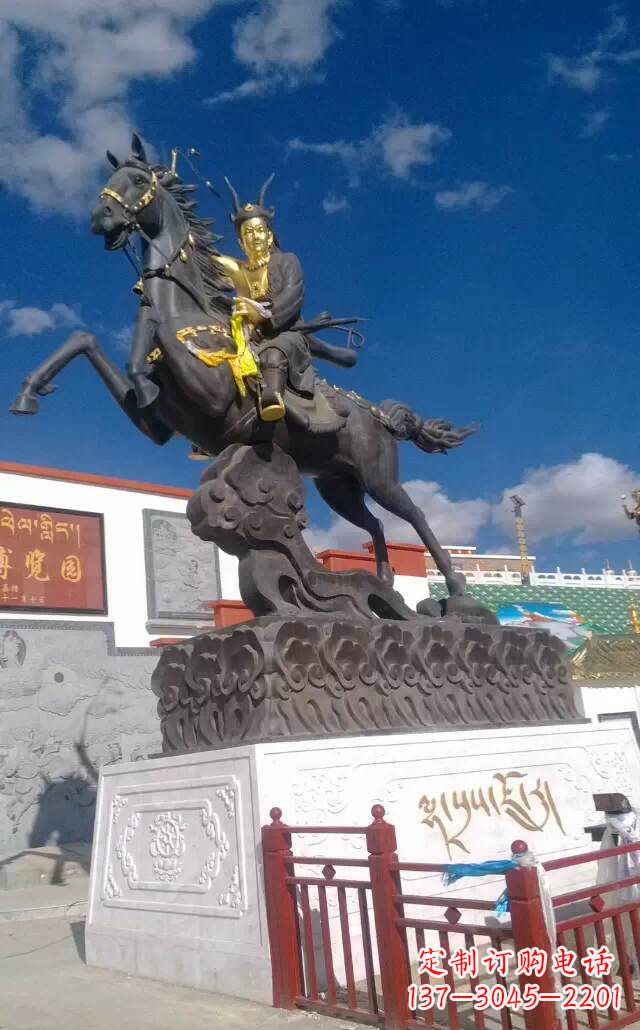 廊坊古代骑马人物雕塑