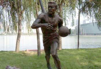 廊坊公园打篮球人物铜雕塑