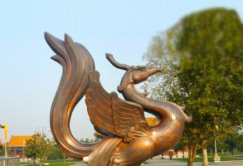 廊坊纯铜铸造的四灵之朱雀雕塑