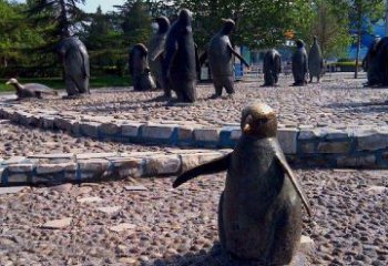廊坊企鹅动物铜雕