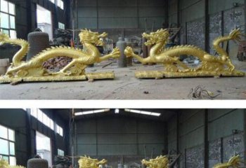 廊坊古典传统双龙戏珠铜雕塑