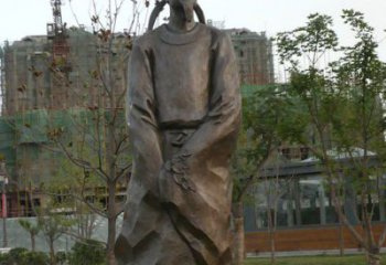 廊坊精美古风犹存，高雅李白铜雕