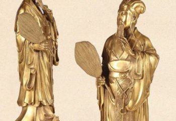 廊坊中领雕塑专业铸造诸葛亮铜雕