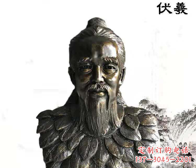 廊坊经典古神伏羲雕像,文化艺术绽放光芒