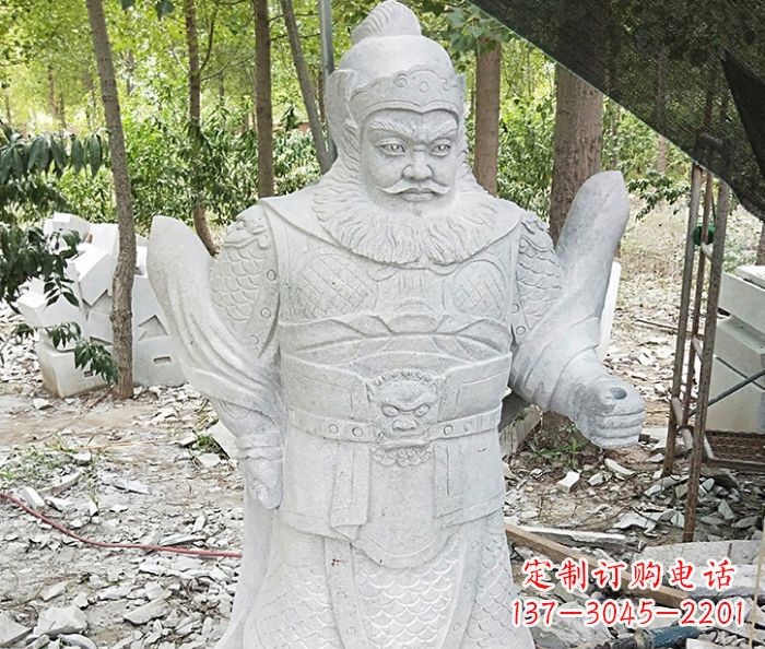 廊坊精美古典关公石雕