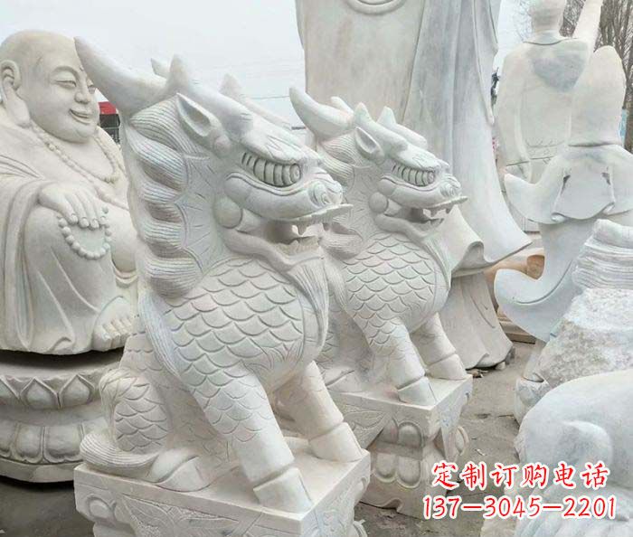 廊坊中领雕塑麒麟石雕:传承古典韵味
