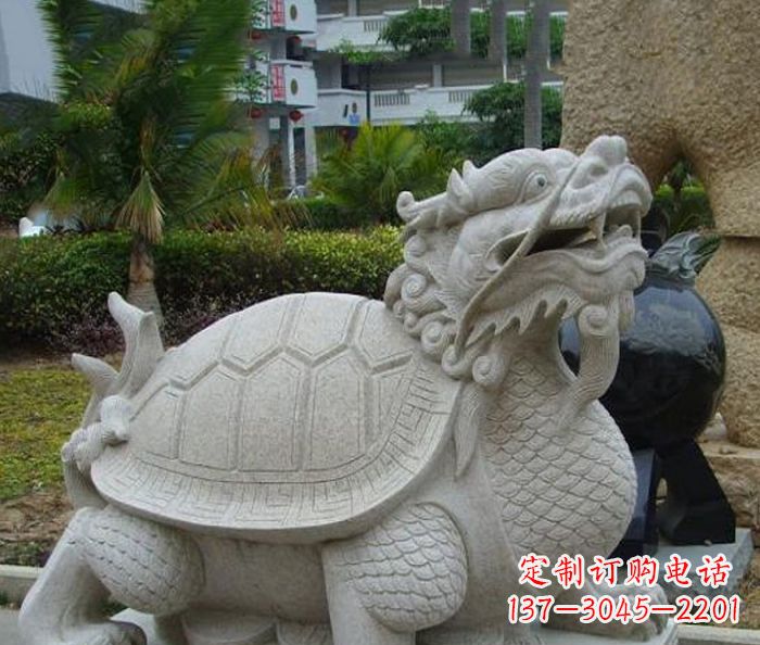 廊坊中领雕塑:古典神兽龙龟石雕精神的传承