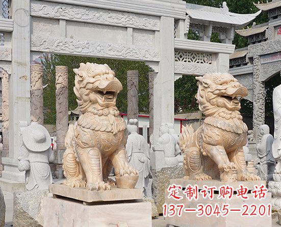 廊坊古典神麒麟石雕,传承古老文化