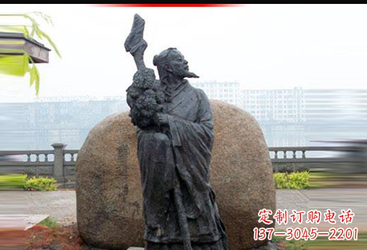 廊坊传承古代文化,陶渊明雕塑悠久记忆