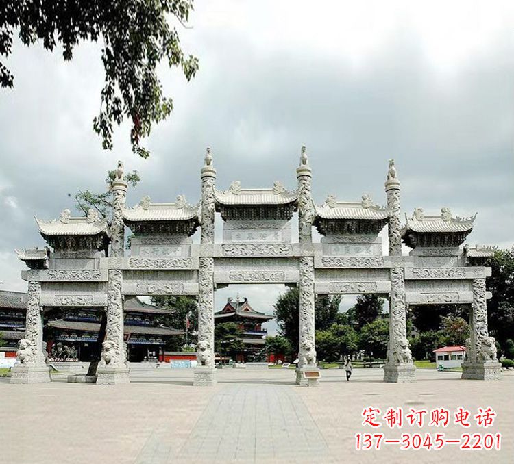 廊坊古代石牌坊雕塑