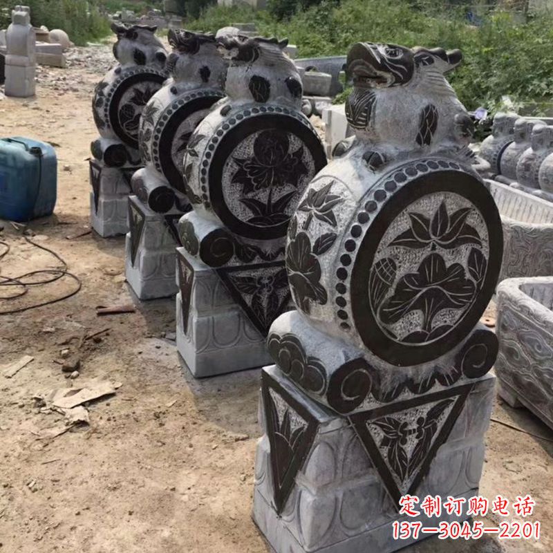 廊坊定制古典门墩雕塑,展现古典文化精髓