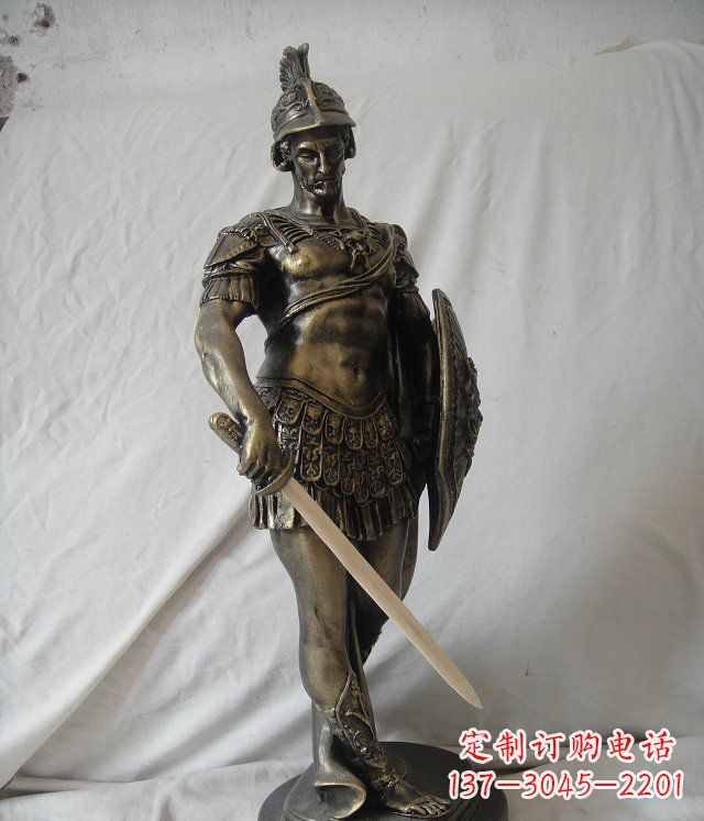 廊坊古罗马风格的玻璃钢战士雕塑