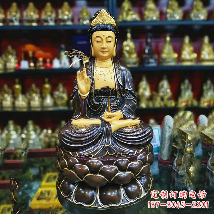 廊坊古铜手工雕刻观音佛像