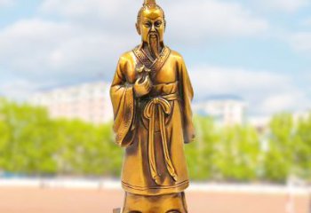 廊坊古代神医纯铜扁鹊雕像