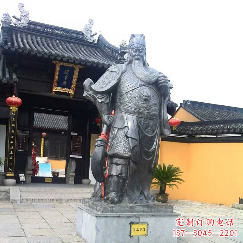廊坊关帝庙关公神像-寺庙景点历史文化名人铜雕