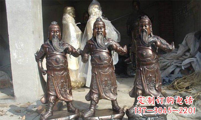 廊坊关公古代人物铜雕 (2)