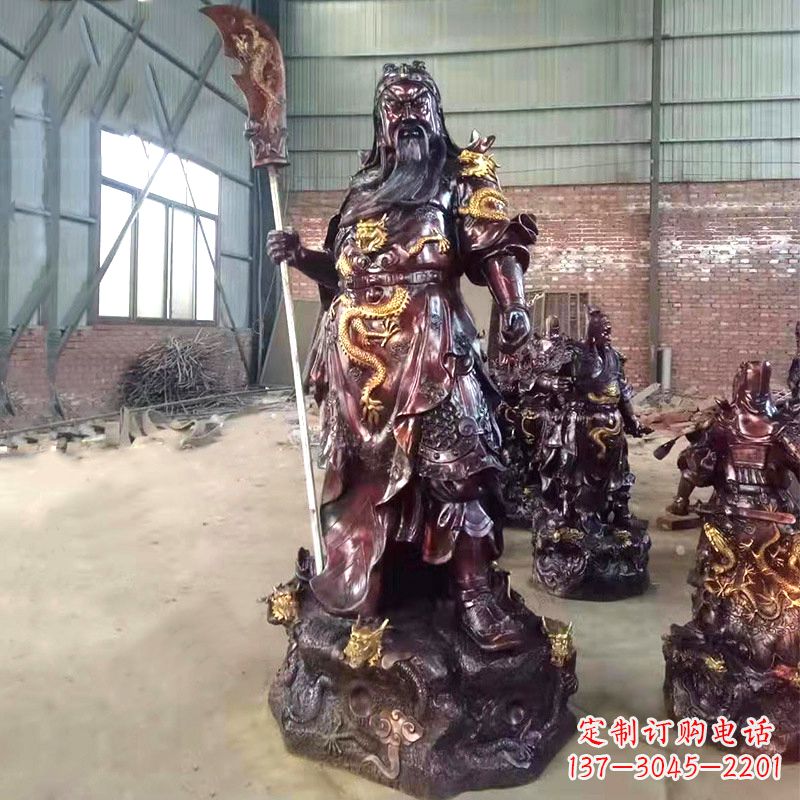 廊坊国际级铜雕作品--关公关二爷神像