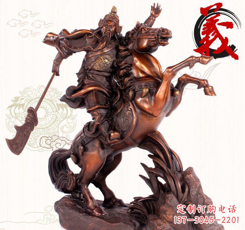 廊坊中领雕塑:脱胎于古代传奇的关公铜雕