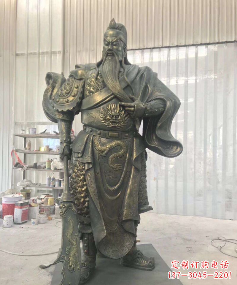 廊坊关公铜雕–传承古老的英雄气概