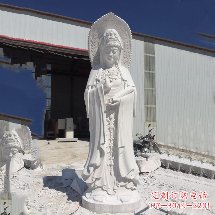 廊坊观音大理石雕塑,让你的家居更具仪式感