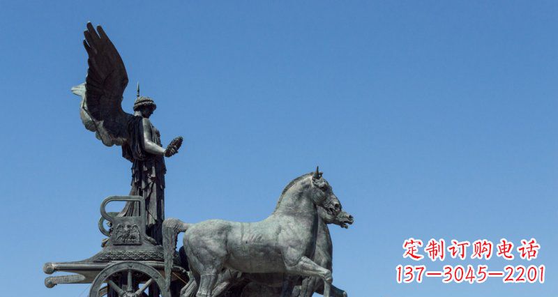 廊坊广场阿波罗战车景观铜雕