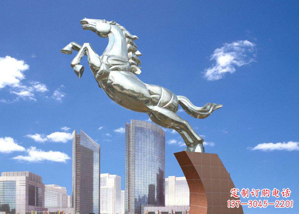 廊坊全新不锈钢奔马雕塑