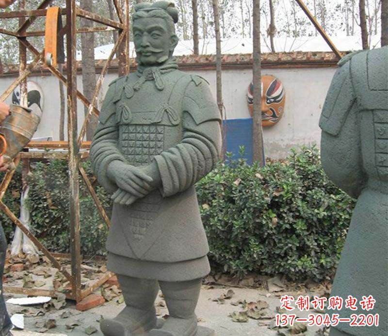 廊坊蓝鼎中领雕塑|广场兵马俑石雕