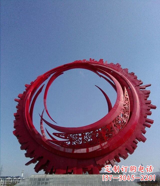 廊坊精致而又引人注目的不锈钢齿轮雕塑