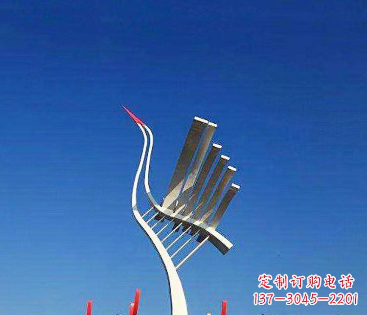 廊坊丹顶鹤景观雕塑,完美定制