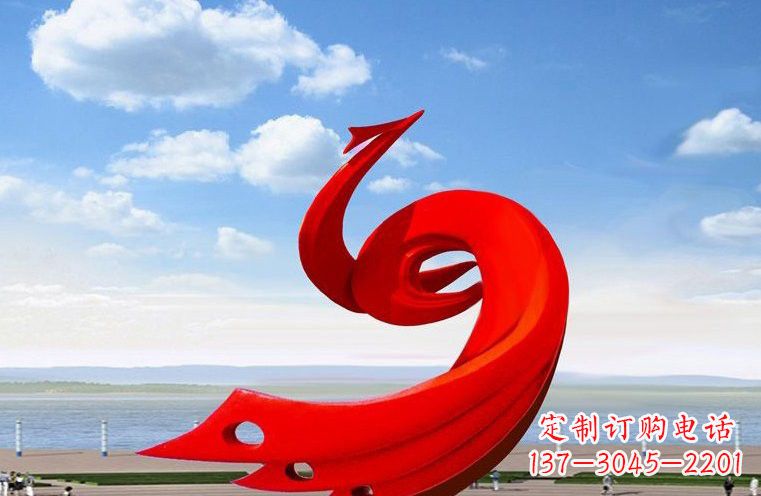 廊坊领雕塑:不锈钢凤凰雕塑