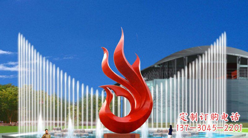 廊坊中领雕塑凤凰抽象雕塑,精致品质,提升空间魅力
